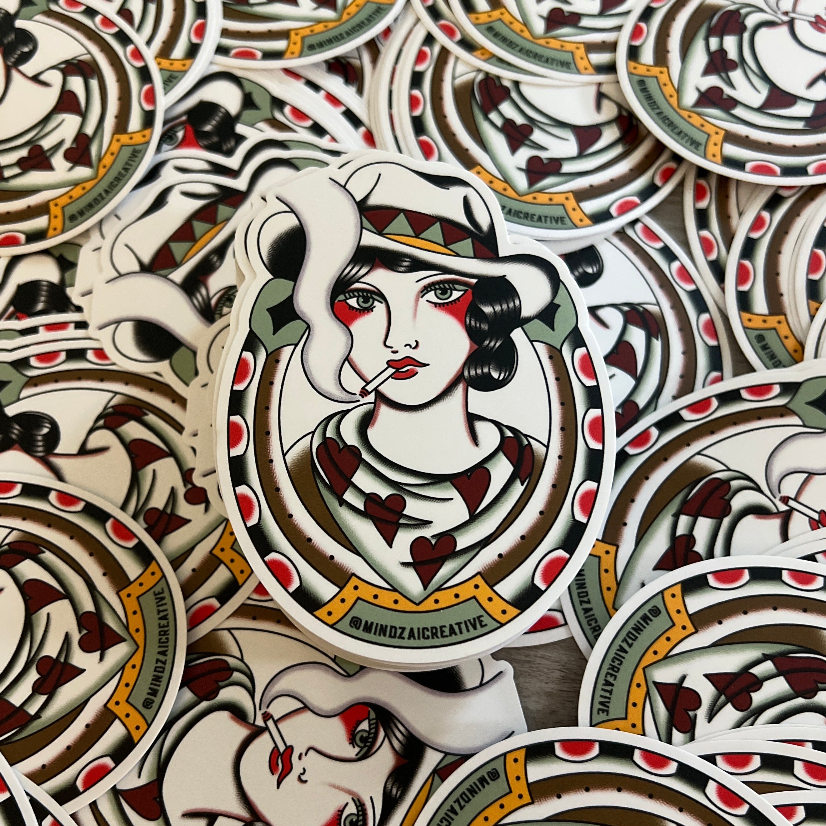 Smokin Cowgirl Sticker