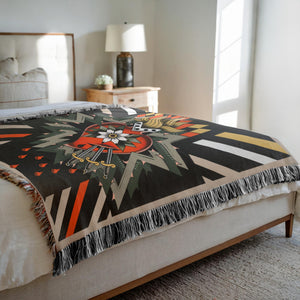 Tattoo art woven blanket