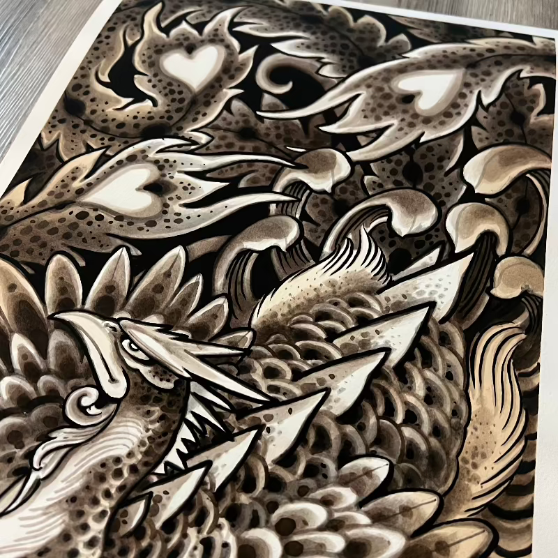 mythical bird tattoo