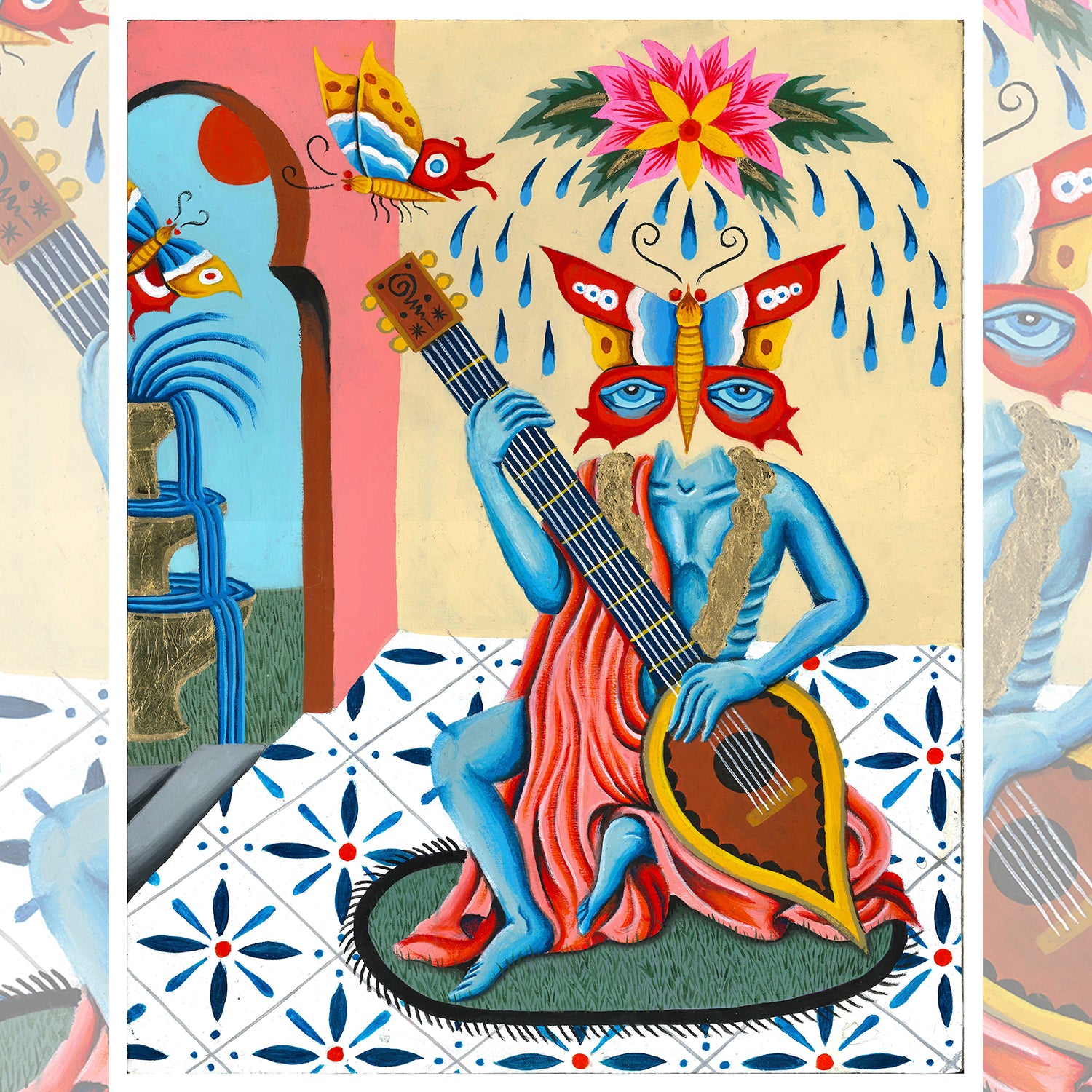 Close-up of Metamorphic Groove Giclée Print showcasing intricate details and vibrant colors.