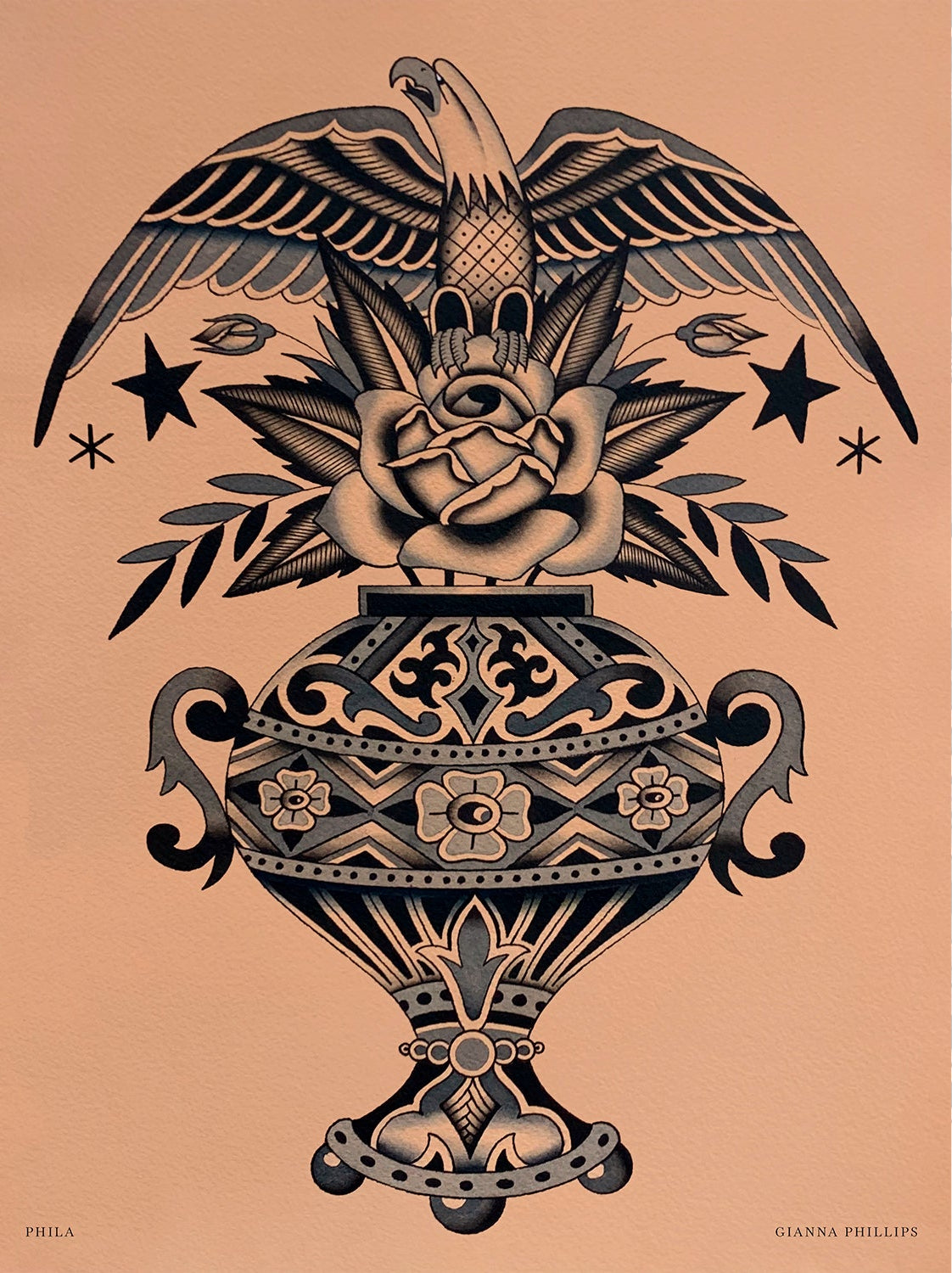 Gianna Phillips – Eagle Vase