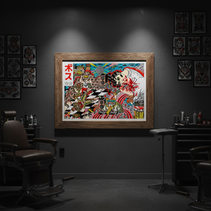 Texture shot of 340 gsm Epson Cold Press paper used for JapNYC Pt 2 print.