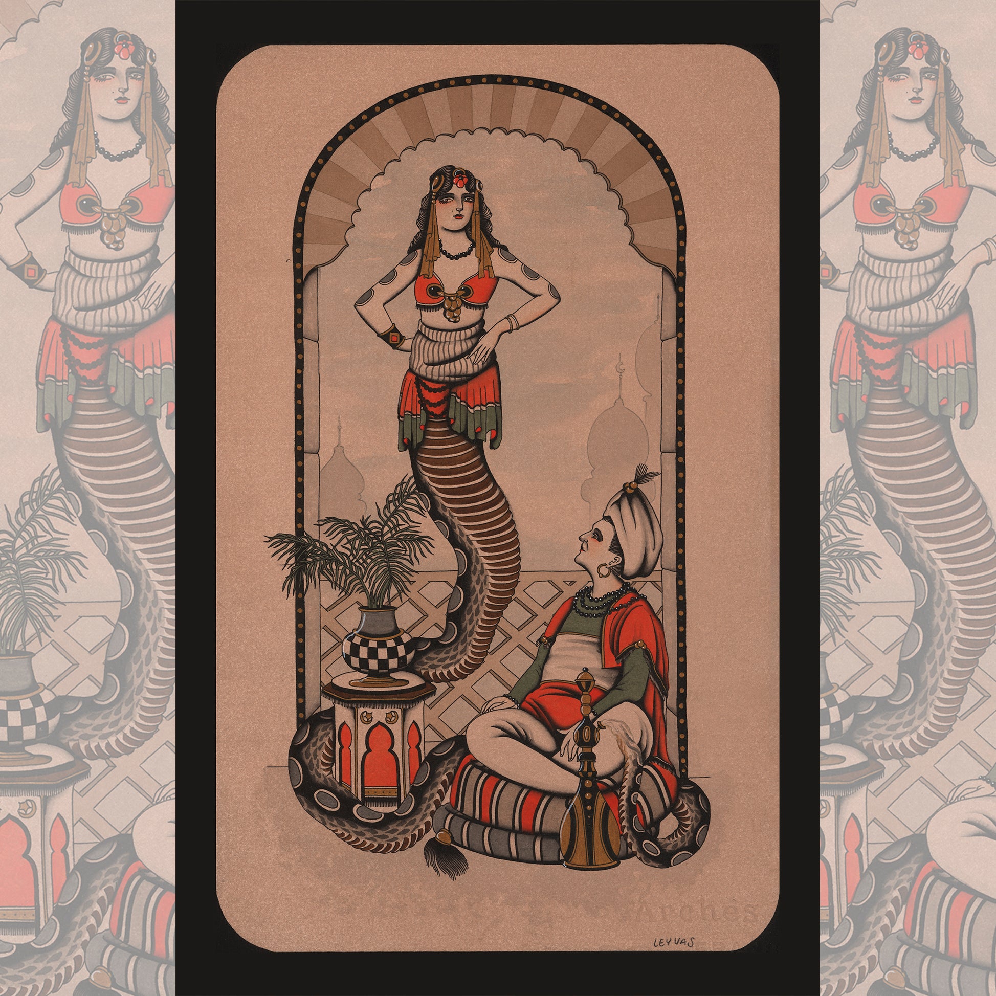 Nathan Leyvas Ton Dieu Ou Une Illusion? – 11" x 17" giclée print on 340gsm Epson Cold Press paper.
