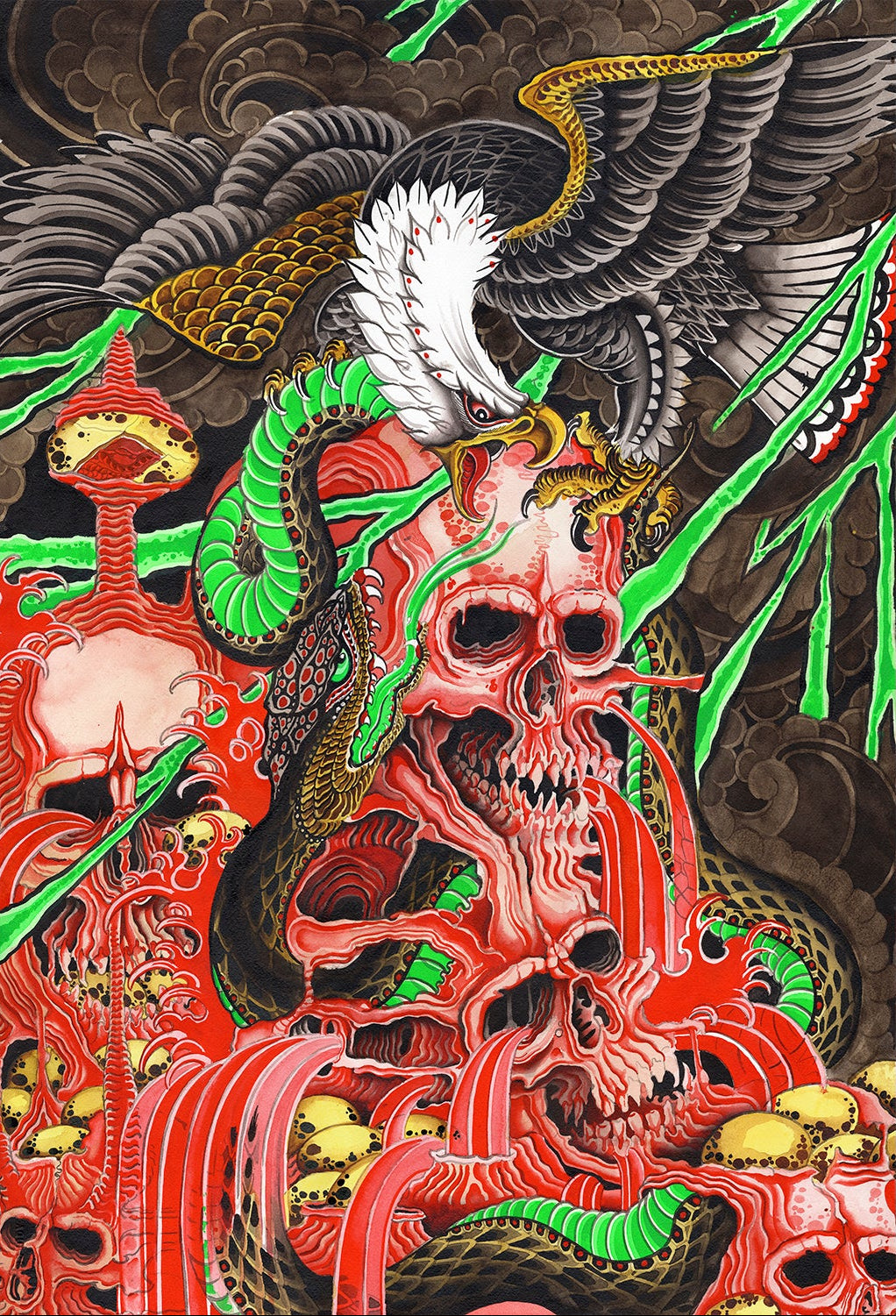 Joshua Hondros - Eagle Snake & Skulls