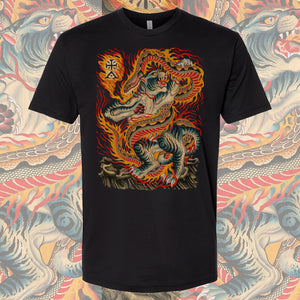 Clemens Hahn's "Great" graphic tee featuring bold tattoo-inspired design.