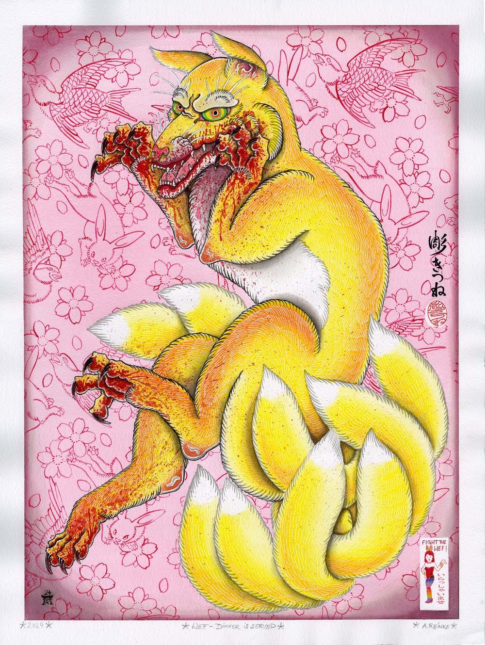 18x24" Giclée print of Alex Reinke's Dinner Is Served artwork.