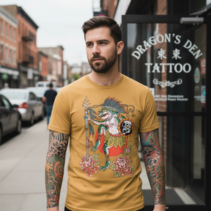 Front view of the Alex Q Sundance Shirt showing the fit and rear design of the unisex tee