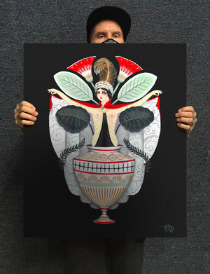 contemporary vase watercolor