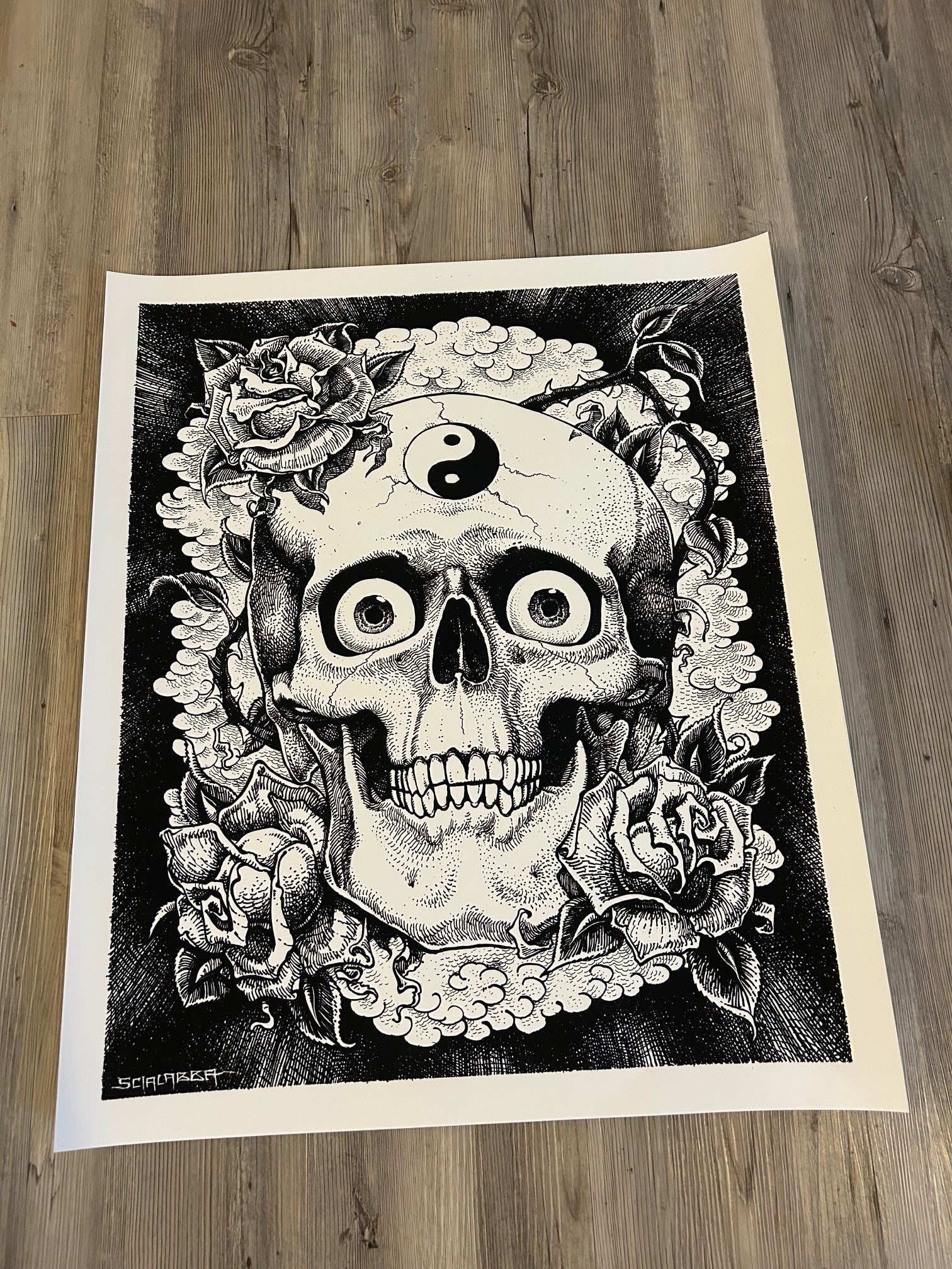 Claudio Scialabba - Teschio Ying Yang - PRESS PROOF