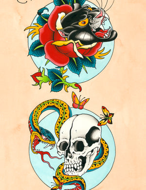 Panther Snake Skull artwork