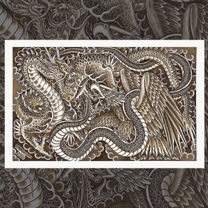 dragon and bird tattoo design