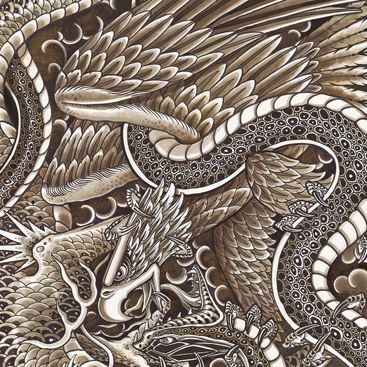 winged dragon tattoo artwork