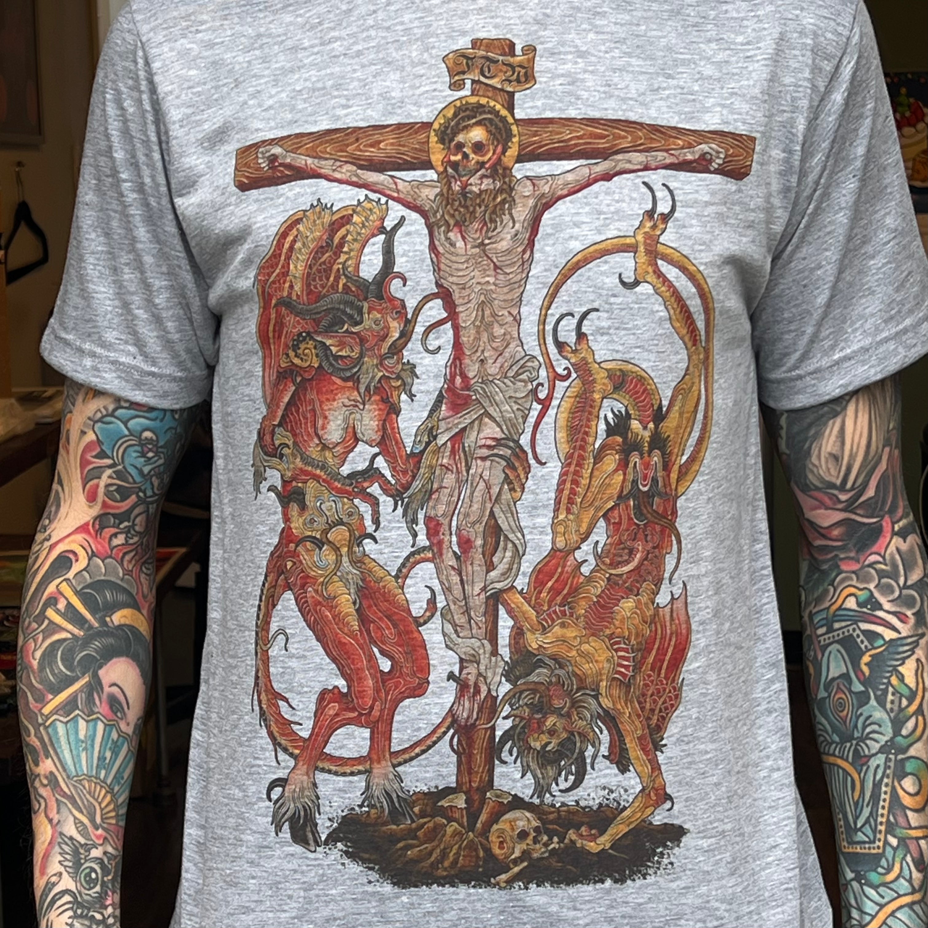 Crucifix shirt design