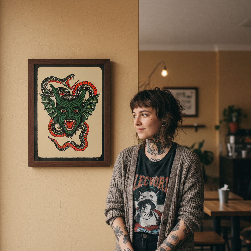 Tony Blue Arms - Devil & Snake