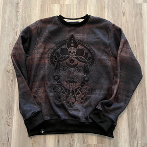 Close-up of print detail on Kali Sweatshirt showing texture and color.