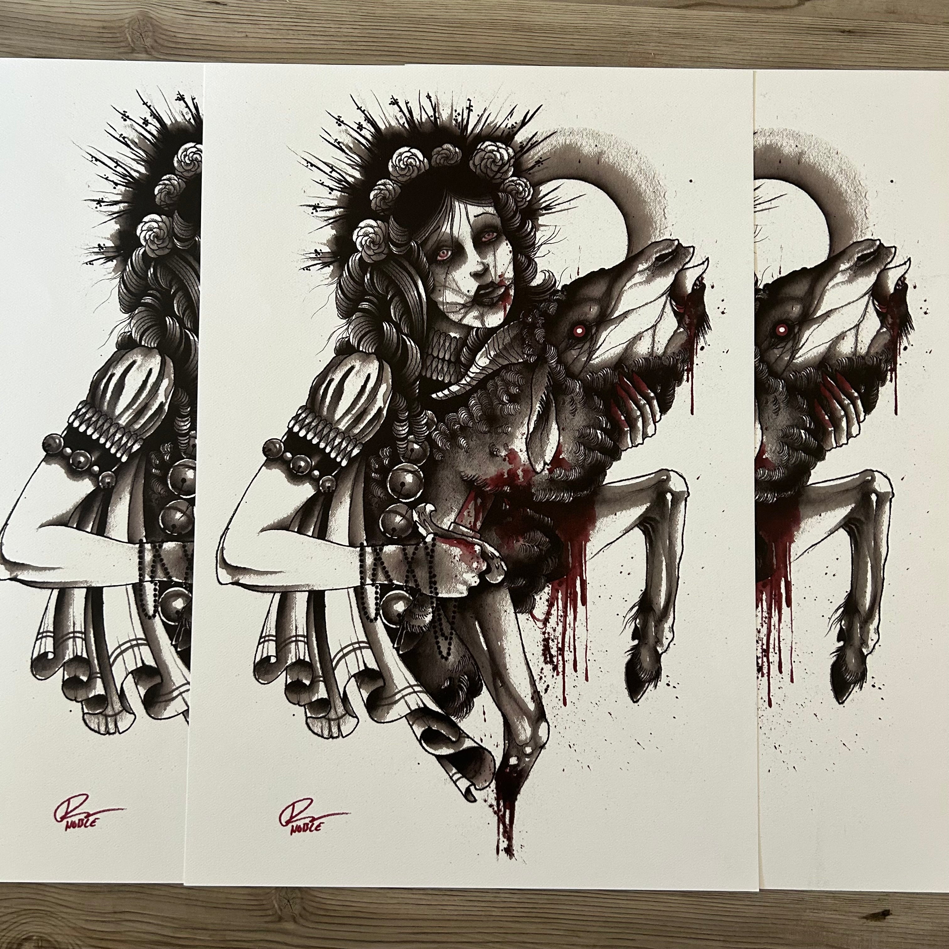 Beauty and the Beast print by Derek Noble – full 13×19″ front view.