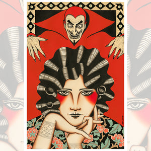 Diavolo T-Shirt front view – bold graphic tee by Mindzai Apparel.