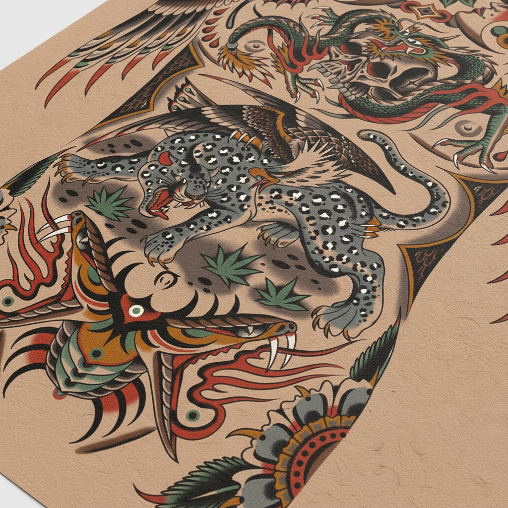 Interior display of Full Frontal print by Clemens Hahn in modern room.