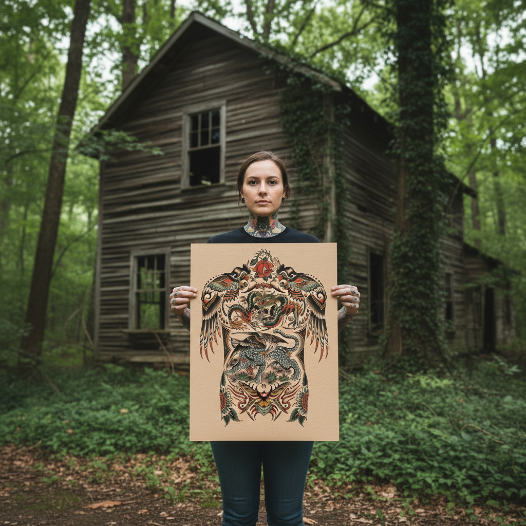 Detail shot of paper texture and pigment in Full Frontal print by Clemens Hahn.