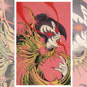 Front view of 'Sweet Kiss of Death' giclée print by The Sepp on 12" x 18" 300gsm Epson Cold Press paper.