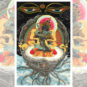 Wrathful Heruka giclée print by Klem Diglio showing fierce deity figure