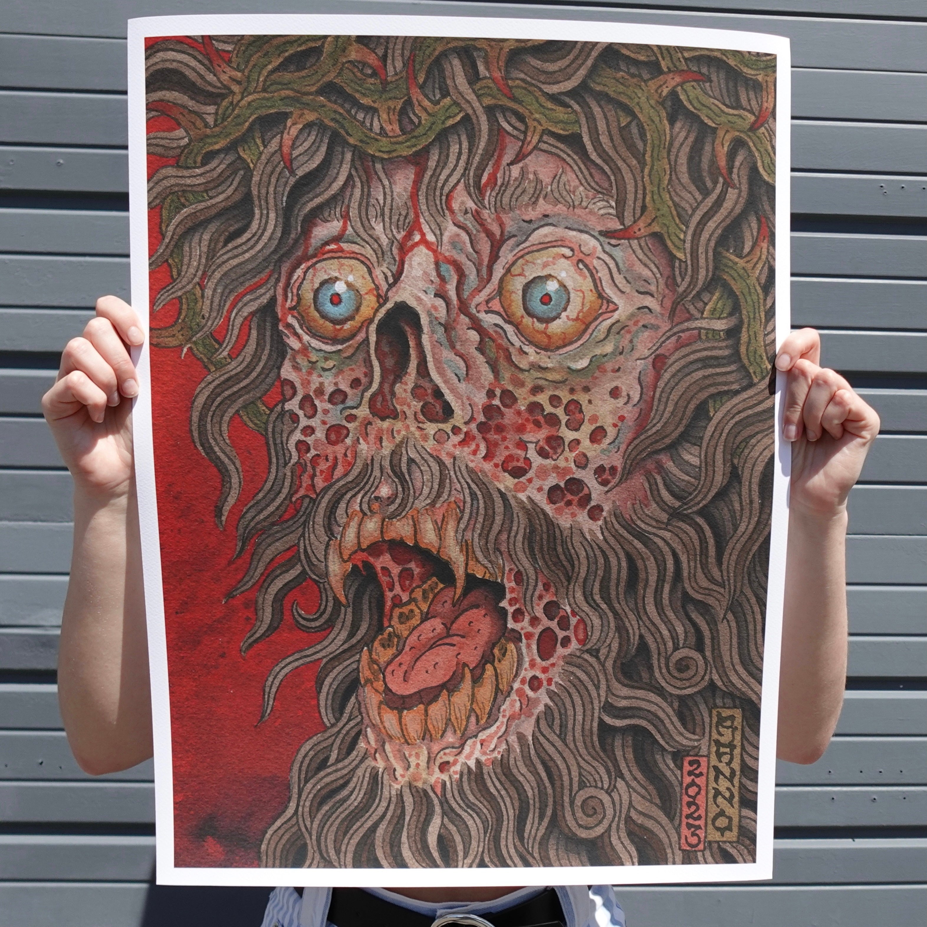 J. Ranno – Zombie Christ – 12x16 Giclée Print – Mindzai Apparel