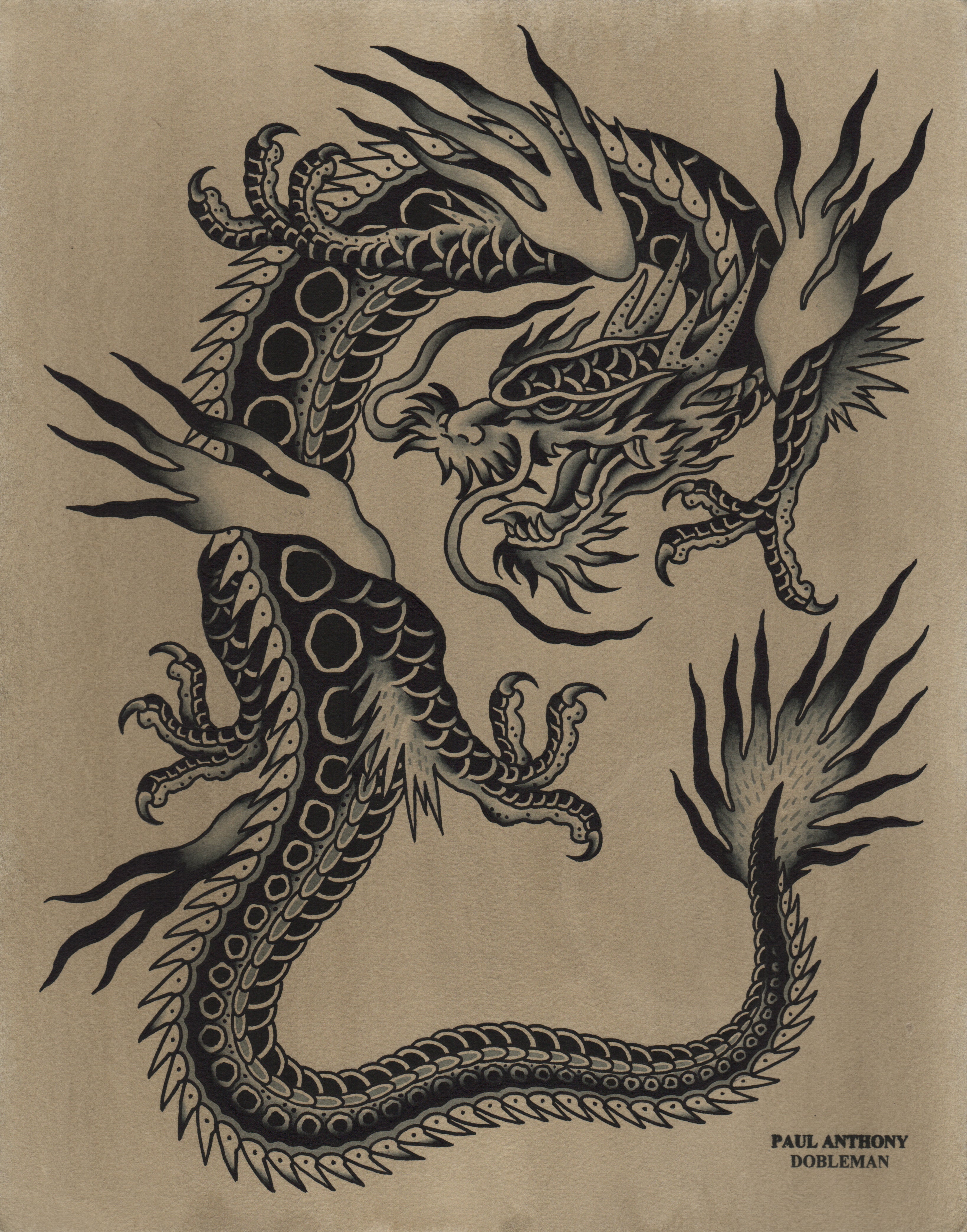 traditional dragon tattoo