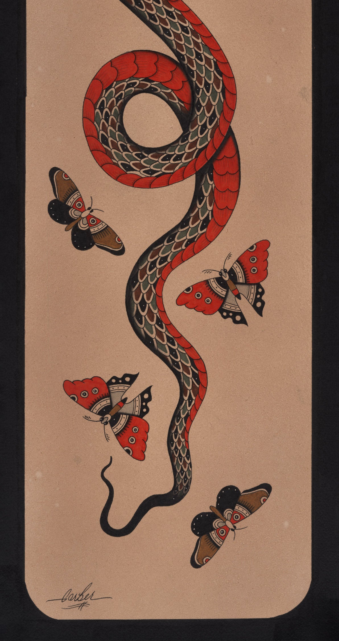 unique serpent art prints
