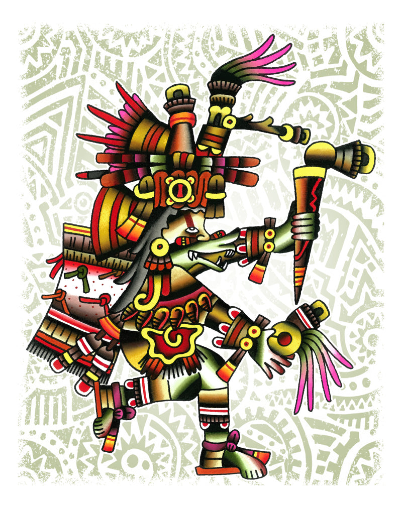 Quetzalcoatl Watercolor - Chimu Grigio 