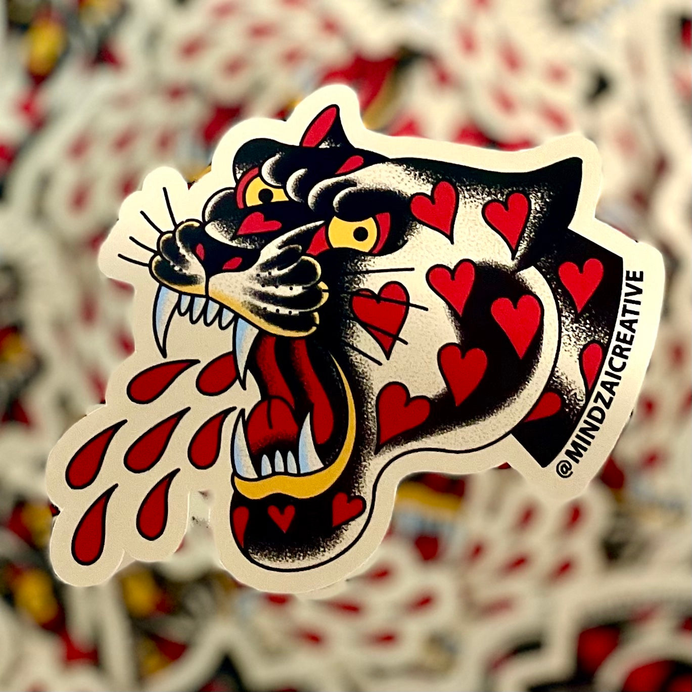 panther tattoo sticker