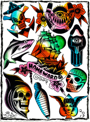 tie-dye art print