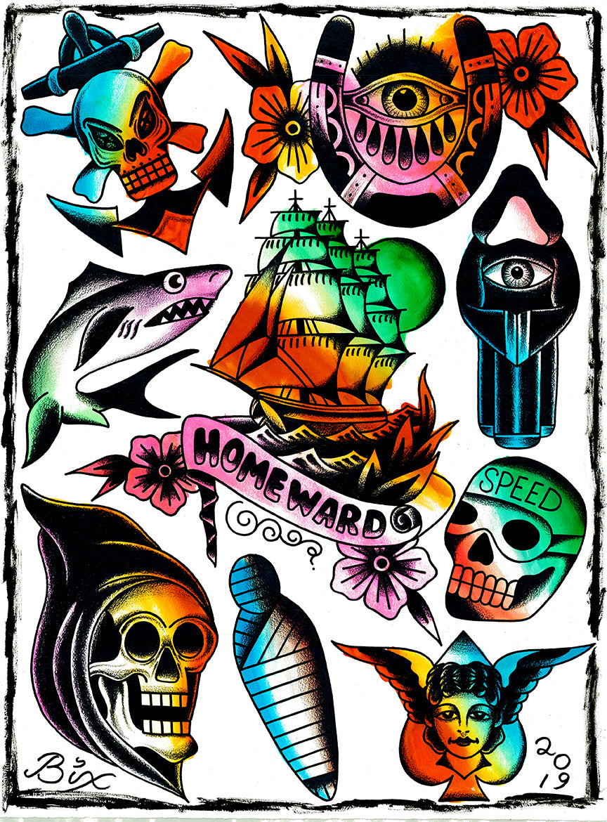 tie-dye art print