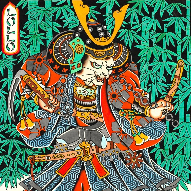 cat samurai artwork