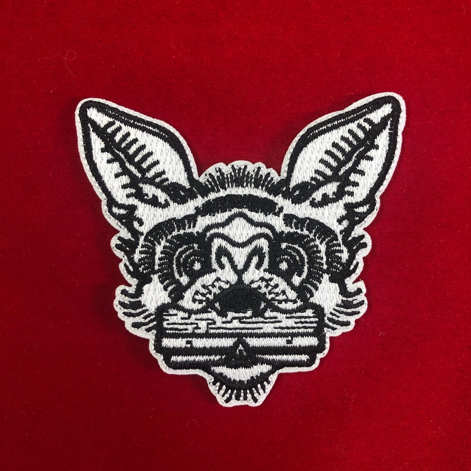 embroidered bat patch