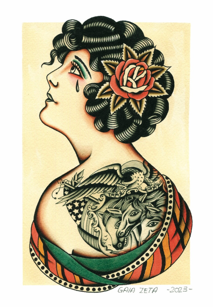 vintage tattoo art prints