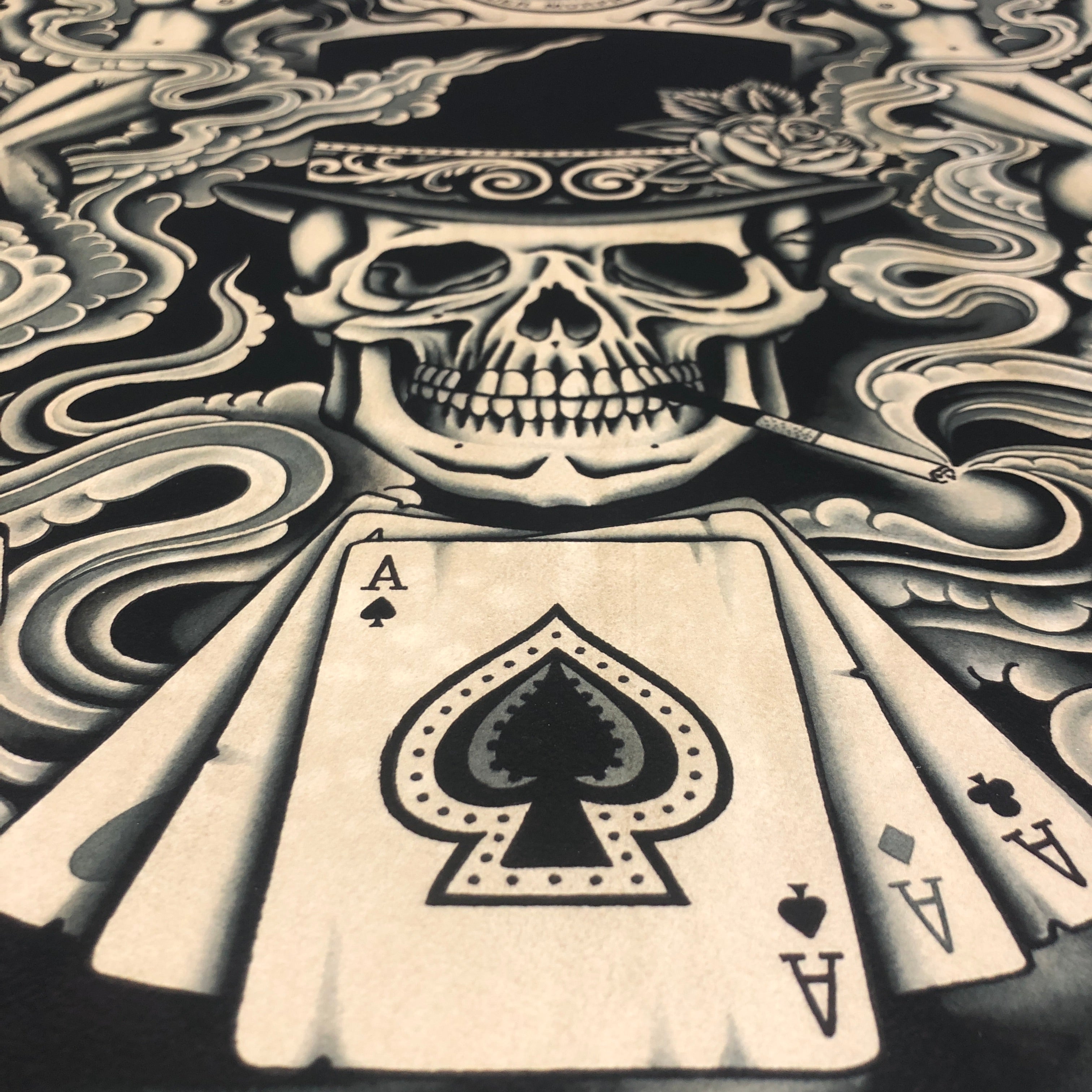 skull and dice tattoo